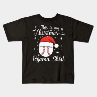 This Is My Christmas Baseball Pajama Kids T-Shirt